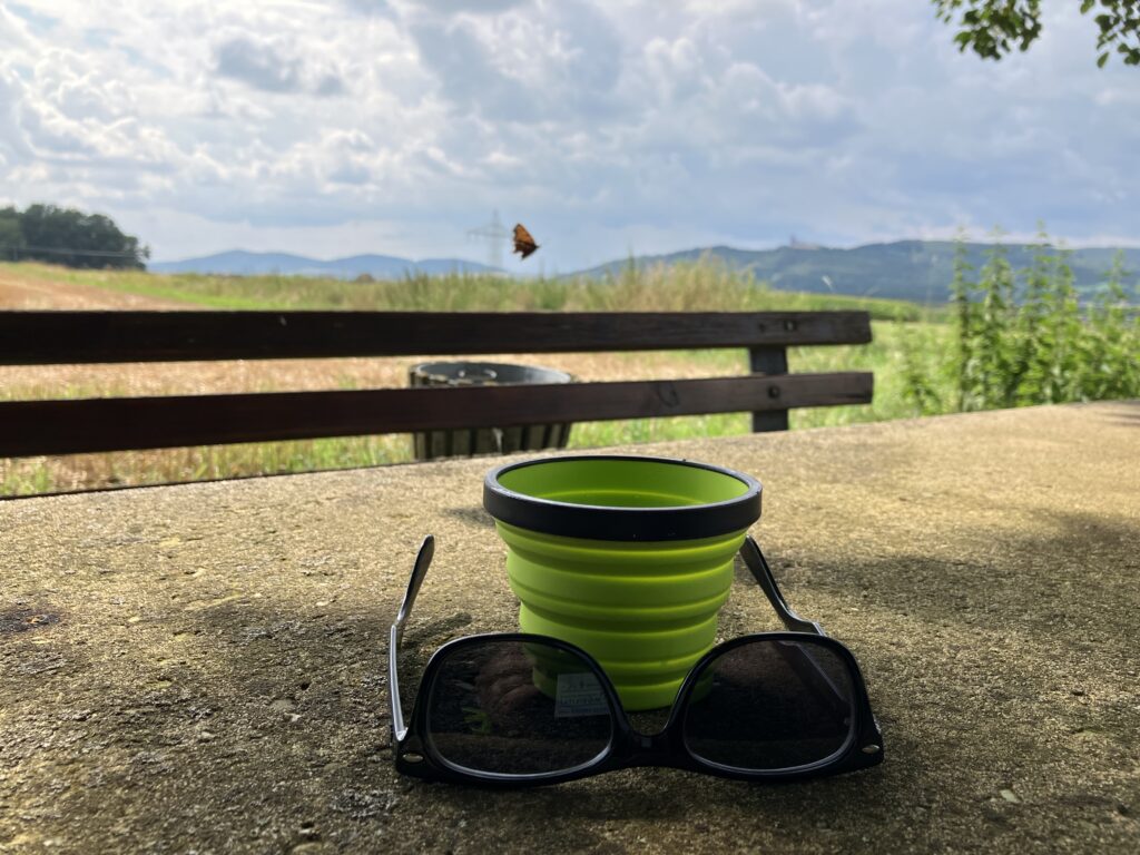 Pause unterhalb des Klosters Vierzehnheiligen bei Lichtenfels (Bild: Klaus Dapp)